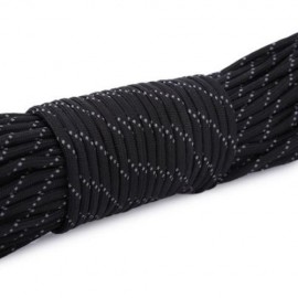 POLYMER CORE 31M REFLECTIVE MILITARY SURVIVAL PARACHUTE ROPE FOR OUTDOOR ACTIVITIES (BLACK