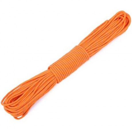 POLYMER CORE 31M REFLECTIVE MILITARY SURVIVAL PARACHUTE ROPE FOR OUTDOOR ACTIVITIES (ORANG
