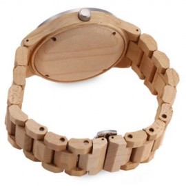 BEWELL ZS - W100AG MEN QUARTZ WATCH NAIL SCALE LUMINOUS POINTER DATE WOODEN WRISTWATCH (LI