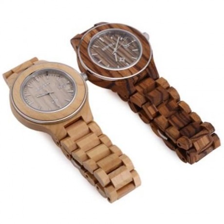 BEWELL ZS - W100AG MEN QUARTZ WATCH NAIL SCALE LUMINOUS POINTER DATE WOODEN WRISTWATCH (LI