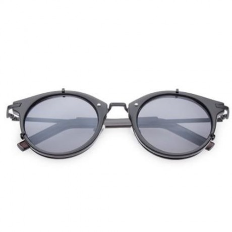 COLORED COATING OPTICAL EYEGLASSES INKJET UNISEX FLOG SUNGLASSES (DOUBLE BLACK)
