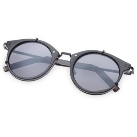 COLORED COATING OPTICAL EYEGLASSES INKJET UNISEX FLOG SUNGLASSES (DOUBLE BLACK)