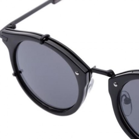 COLORED COATING OPTICAL EYEGLASSES INKJET UNISEX FLOG SUNGLASSES (DOUBLE BLACK)