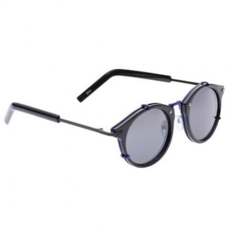 COLORED COATING OPTICAL EYEGLASSES INKJET UNISEX FLOG SUNGLASSES (BLUE BLACK)