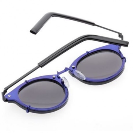 COLORED COATING OPTICAL EYEGLASSES INKJET UNISEX FLOG SUNGLASSES (BLUE BLACK)