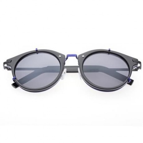 COLORED COATING OPTICAL EYEGLASSES INKJET UNISEX FLOG SUNGLASSES (BLUE BLACK)