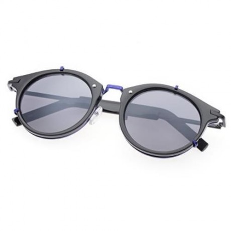 COLORED COATING OPTICAL EYEGLASSES INKJET UNISEX FLOG SUNGLASSES (BLUE BLACK)