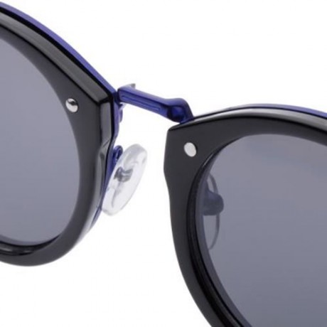 COLORED COATING OPTICAL EYEGLASSES INKJET UNISEX FLOG SUNGLASSES (BLUE BLACK)