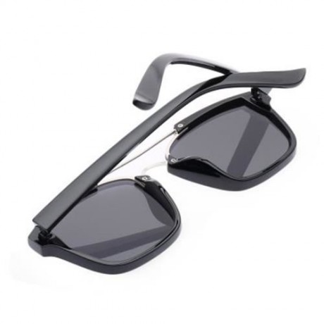 STYLISH COLORED COATING FASHION STREET SNAP HIPSTER METAL WOMEN SUNGLASSES (PHOTO BLACK)