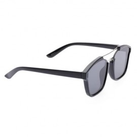 STYLISH COLORED COATING FASHION STREET SNAP HIPSTER METAL WOMEN SUNGLASSES (PHOTO BLACK)