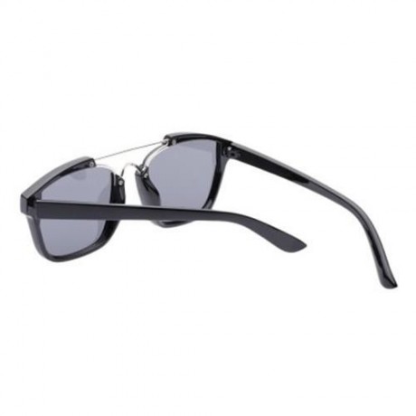 STYLISH COLORED COATING FASHION STREET SNAP HIPSTER METAL WOMEN SUNGLASSES (PHOTO BLACK)