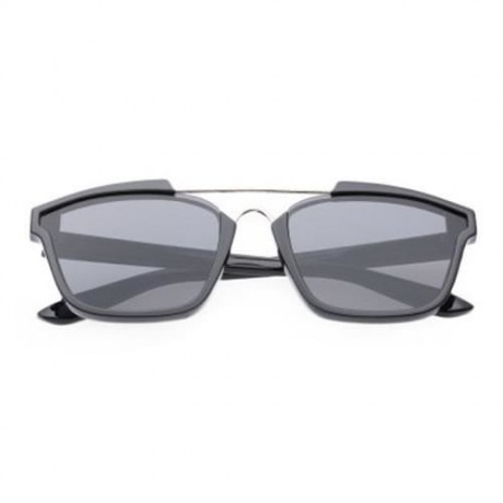 STYLISH COLORED COATING FASHION STREET SNAP HIPSTER METAL WOMEN SUNGLASSES (PHOTO BLACK)