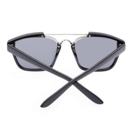 STYLISH COLORED COATING FASHION STREET SNAP HIPSTER METAL WOMEN SUNGLASSES (PHOTO BLACK)