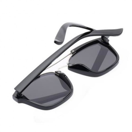 STYLISH COLORED COATING FASHION STREET SNAP HIPSTER METAL WOMEN SUNGLASSES (PHOTO BLACK)