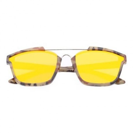 STYLISH COLORED COATING FASHION STREET SNAP HIPSTER METAL WOMEN SUNGLASSES (RED LENS)