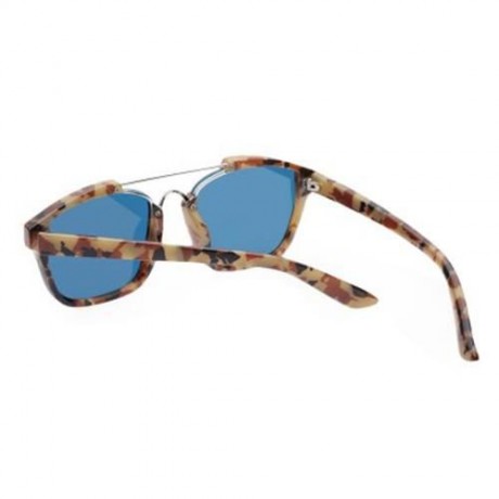 STYLISH COLORED COATING FASHION STREET SNAP HIPSTER METAL WOMEN SUNGLASSES (RED LENS)