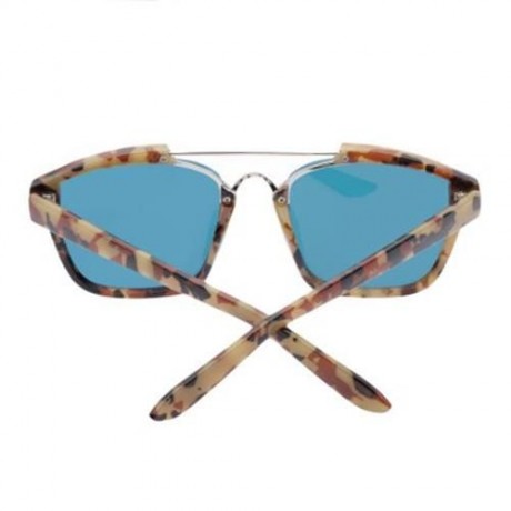 STYLISH COLORED COATING FASHION STREET SNAP HIPSTER METAL WOMEN SUNGLASSES (RED LENS)