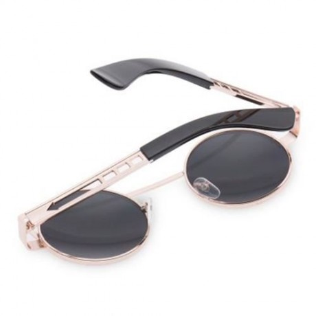 VINTAGE FASHION CIRCLE CAT EYE COLORED COATING SUNGLASSES UV400 (REFLECTIVE RED COLOR)