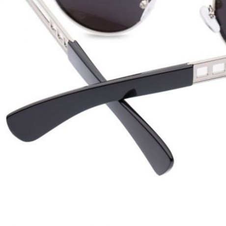 VINTAGE FASHION CIRCLE CAT EYE COLORED COATING SUNGLASSES UV400 (REFLECTIVE BLUE COLOR)