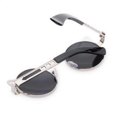 VINTAGE FASHION CIRCLE CAT EYE COLORED COATING SUNGLASSES UV400 (REFLECTIVE BLUE COLOR)