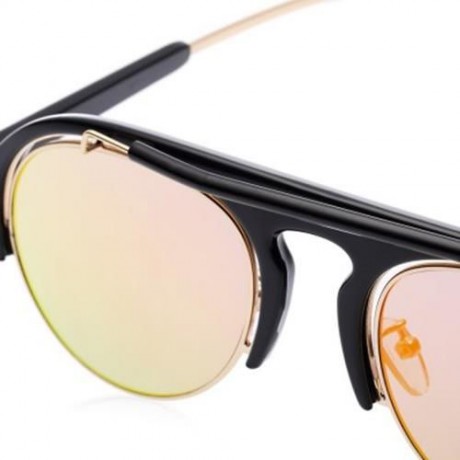 CHIC VINTAGE UNISEX SUNGLASSES ROUND FRAME COLORED COATING EYE WEAR (#2)