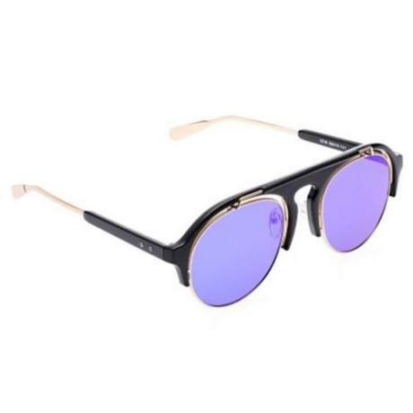 CHIC VINTAGE UNISEX SUNGLASSES ROUND FRAME COLORED COATING EYE WEAR (#1)