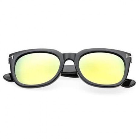 CLASSIC VINTAGE  GIRLS MIRRORED LENS LIGHT EYEGLASSES (BLACK GOLD)