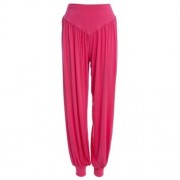 STYLISH ELASTIC WAIST CAUSAL BAGGY YOGA PANTS TROUSERS BLOOMERS FOR LADIES (ROSE)