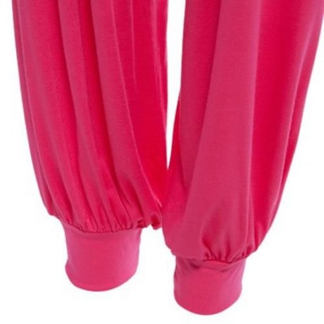 STYLISH ELASTIC WAIST CAUSAL BAGGY YOGA PANTS TROUSERS BLOOMERS FOR LADIES (ROSE)