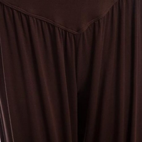 STYLISH ELASTIC WAIST CAUSAL BAGGY YOGA PANTS TROUSERS BLOOMERS FOR LADIES (COFFEE)
