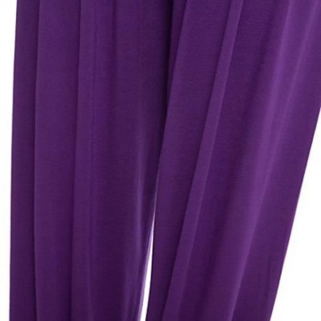 STYLISH ELASTIC WAIST CAUSAL BAGGY YOGA PANTS TROUSERS BLOOMERS FOR LADIES (PURPLE)