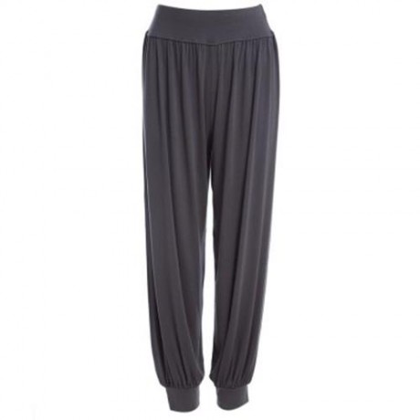 STYLISH ELASTIC WAIST CAUSAL BAGGY YOGA PANTS TROUSERS BLOOMERS FOR LADIES (DEEP GRAY)