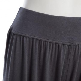 STYLISH ELASTIC WAIST CAUSAL BAGGY YOGA PANTS TROUSERS BLOOMERS FOR LADIES (DEEP GRAY)