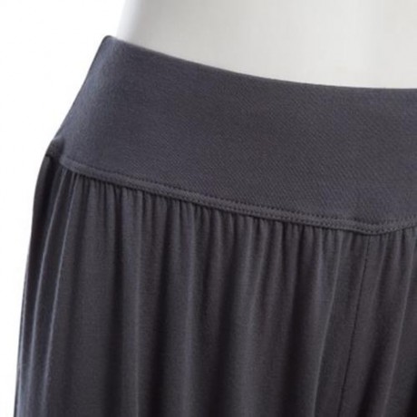 STYLISH ELASTIC WAIST CAUSAL BAGGY YOGA PANTS TROUSERS BLOOMERS FOR LADIES (DEEP GRAY)