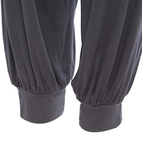 STYLISH ELASTIC WAIST CAUSAL BAGGY YOGA PANTS TROUSERS BLOOMERS FOR LADIES (DEEP GRAY)