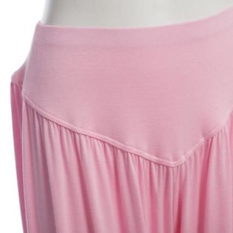 STYLISH ELASTIC WAIST CAUSAL BAGGY YOGA PANTS TROUSERS BLOOMERS FOR LADIES (PINK)