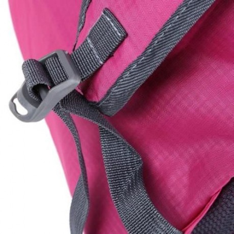 NYLON FOLDING WATER RESISTANT BACKPACK SCHOOLBAG FOR CAMPING HIKING TRAVELING SPORTS (ROSE