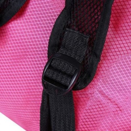 NYLON FOLDING WATER RESISTANT BACKPACK SCHOOL BAG FOR CAMPING HIKING (ROSE)