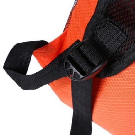 NYLON FOLDING WATER RESISTANT BACKPACK SCHOOL BAG FOR CAMPING HIKING (ORANGE)