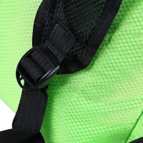 NYLON FOLDING WATER RESISTANT BACKPACK SCHOOL BAG FOR CAMPING HIKING (GREEN)