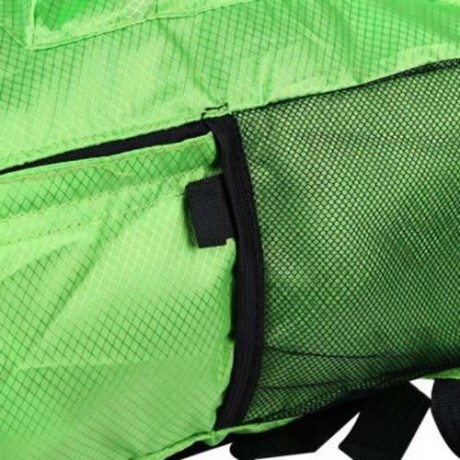 NYLON FOLDING WATER RESISTANT BACKPACK SCHOOL BAG FOR CAMPING HIKING (GREEN)