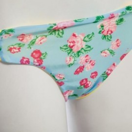 WOMEN SEXY DIGITAL PRINTING PADDING BIKINI SET SWIMWEAR (YELLOW)