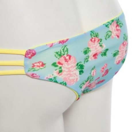WOMEN SEXY DIGITAL PRINTING PADDING BIKINI SET SWIMWEAR (YELLOW)