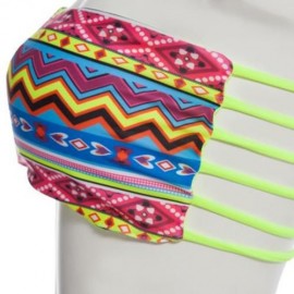 WOMEN SEXY DIGITAL PRINTING PADDING BIKINI SET SWIMWEAR (GREEN)