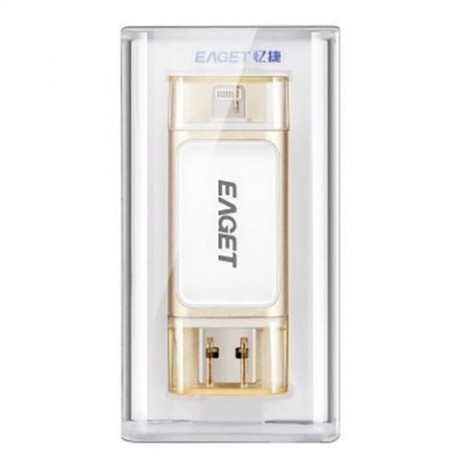 EAGET I60 USB 3.0 32GB OTG FLASH DRIVE WITH CONNECTOR (CHAMPAGNE)