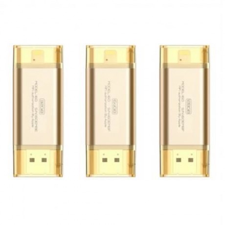 EAGET I60 USB 3.0 32GB OTG FLASH DRIVE WITH CONNECTOR (CHAMPAGNE)