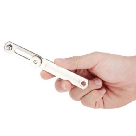 STAINLESS STEEL ADJUSTABLE STAINLESS STEEL WRENCH SPANNER WATCH HANDLE CASE OPENER (SILVER