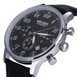 MEGIR M2022 MALE QUARTZ SPORT WATCH THREE WORKING SUB-DIALS DATE FUNCTION WATER RESISTANCE