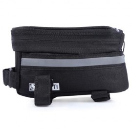 DUUTI TOUCHSCREEN BIKE PHONE CASE BICYCLE FRAME FRONT TUBE HANDLEBAR BAG PANNIERS (BLACK)