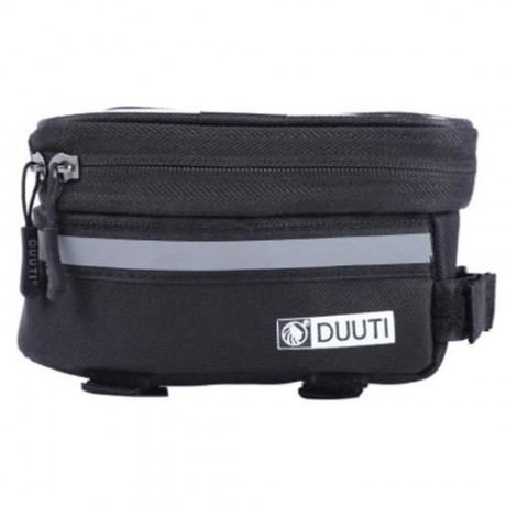 DUUTI TOUCHSCREEN BIKE PHONE CASE BICYCLE FRAME FRONT TUBE HANDLEBAR BAG PANNIERS (BLACK)